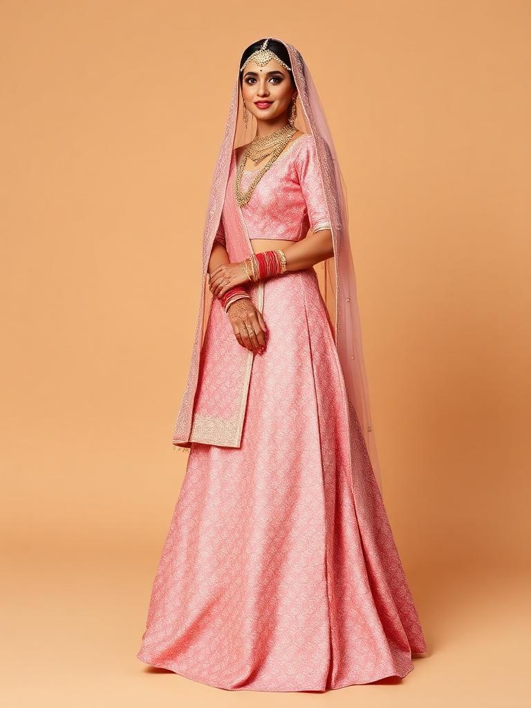 Rose Bridal Chikan Lehenga